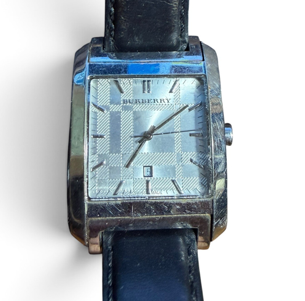 Burberry Nova Men's Swiss Watch BU1577, Stainless Steel & Leather Band